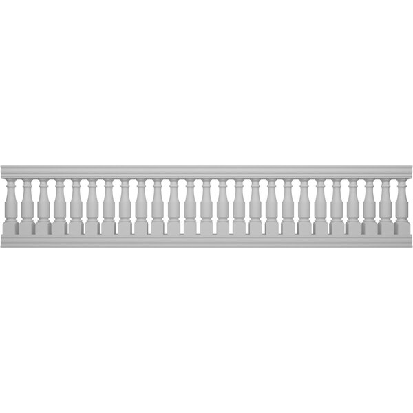 Ekena Millwork Fiberthane Hamilton Balustrade Railing Kit Style J (6 7/8" On-Center Spacing to Pass 4" Sphere Code) BALK37X168HMJ - main